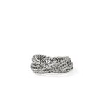 Icon Chevron Crossover Ring, Sterling Silver, 4.5MM