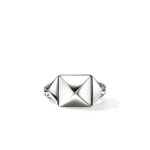 Icon Stud Ring, Sterling Silver, 11.5MM