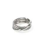 JH Essential Crossover Ring, Sterling Silver