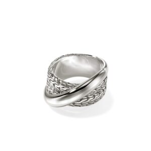 JH Essential Crossover Ring, Sterling Silver