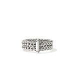 Icon Link Bar Ring, Sterling Silver, 6MM