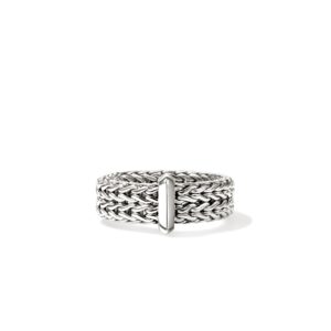 Icon Link Bar Ring, Sterling Silver, 6MM