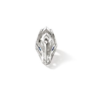 Naga Ring, Sterling Silver, Diamonds