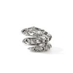 Naga Ring, Sterling Silver, Blue Sapphires