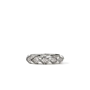 Naga Ring, Sterling Silver, Diamonds, 4.5MM