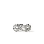 Naga Ring, Sterling Silver, Diamonds, 8.5MM