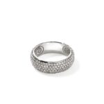 JH Essential Pavé Band Ring, Sterling Silver, Diamonds, 7MM