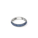 JH Essential Pavé Band Ring, Sterling Silver, Gemstones, 3.5MM