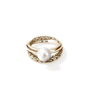 JH Essential Pearl Ring, Gold, Pearl