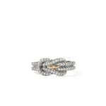 Love Knot Ring, Gold, Diamonds