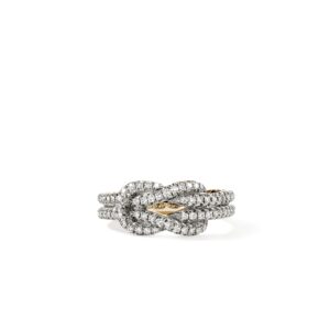 Love Knot Ring, Gold, Diamonds