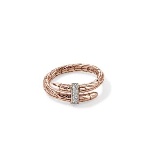 Spear Ring, Rose Gold, Diamonds