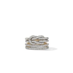 Love Knot Ring, Gold, Diamonds