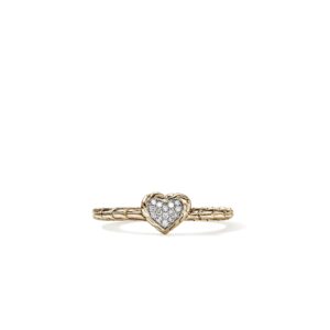 JH Essential Heart Ring, Gold, Diamonds