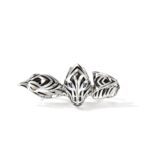 Legends Three Finger Ring, Sterling Silver, Gemstones