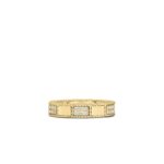 18K Yellow Gold Art Deco Mosaic Alternating Diamond Ring