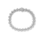 18K White Gold Cobra Pavé Diamond Bracelet