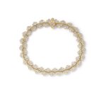 18K Yellow Gold Cobra Pavé Diamond Bracelet