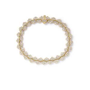 18K Yellow Gold Cobra Pavé Diamond Bracelet