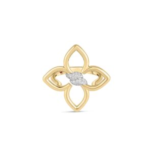 18K Yellow Gold Cialoma Diamond Flower Ring