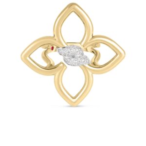 18K Yellow Gold Cialoma Diamond Flower Ring