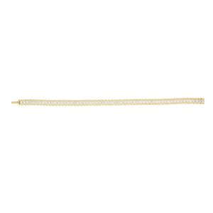 18K Yellow Gold Classic Diamond Ribbed Tennis Bracelet