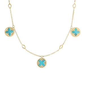 18K Default Title Venetian Medallions Station Necklace