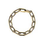 18K Yellow Gold Designer Gold Black Ceramic Bracelet