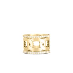 18K 6.5 Navarra Wide Ring Band With Diamonds