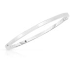 18K White Gold Designer Gold Classic Oval Bangle