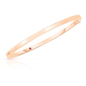 18K Rose Gold Designer Gold Classic Oval Bangle