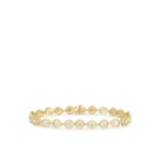 18K Yellow Gold Dolcetto Alternating Three Stone Diamond Bracelet