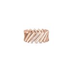 18K 6.5 Domino Diamond Accent Ring