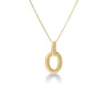 18K Yellow Gold Duchessa Diamond Oval Necklace