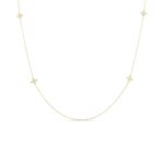 18K Yellow Gold Love In Verona 10 Station Flower Long Necklace