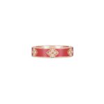 18K Rose Gold Love In Verona Diamond And Enamel Ring