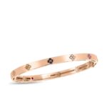 18K Rose Gold Love In Verona Diamond And Sapphire Bangle