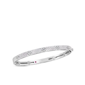 18K White Gold Love In Verona Pavé Bangle