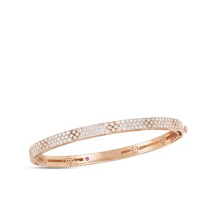 18K Rose Gold Love In Verona Pavé Bangle