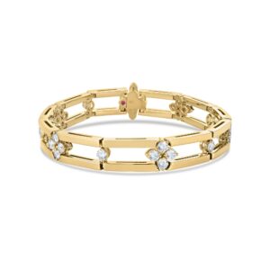 18K Yellow Gold Love In Verona Open Frame Diamond Bracelet