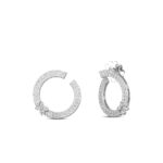 18K White Gold Love In Verona Pavé Diamond Circle Earrings