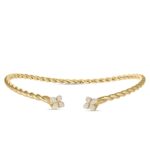18K Yellow Gold Love In Verona Diamond Twist Collar Necklace