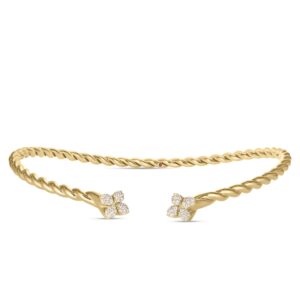 18K Yellow Gold Love In Verona Diamond Twist Collar Necklace