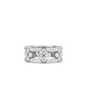 18K White Gold Love In Verona Diamond Open Frame Pavé Ring