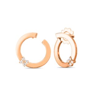 18K Rose Gold Love In Verona Diamond Flower Circle Earrings