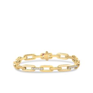 18K Yellow Gold Navarra Diamond Accents Bracelet