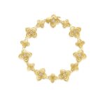 18K Yellow Gold Palazzo Ducale Carnival Diamond Flower Bracelet