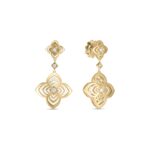 18K Yellow Gold Palazzo Ducale Carnival Diamond Flower Dangle Earrings