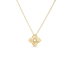 18K Yellow Gold Palazzo Ducale Carnival Diamond Flower Necklace