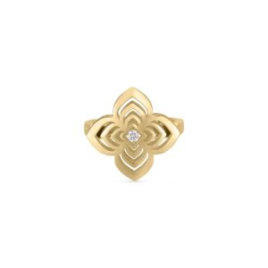 18K Yellow Gold Palazzo Ducale Carnival Diamond Flower Ring